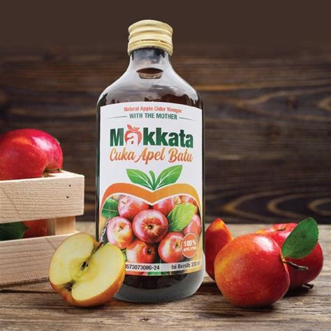 Cuka Apel Original Organik Ml Makkata Akarlangit Apple Cider