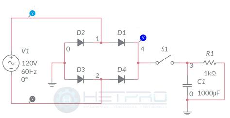 Rectificador De Onda Completa Puente De Diodos Hetpro Tutorial