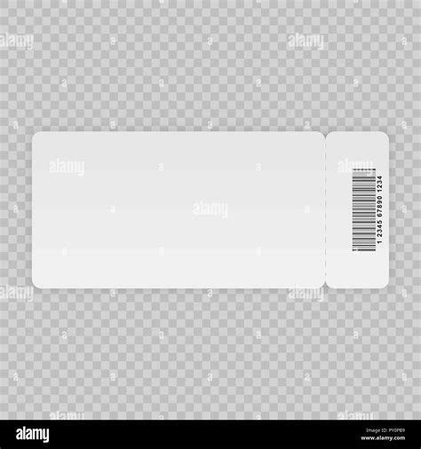 Ticket template isolated on a transparent background Stock Vector Image ...