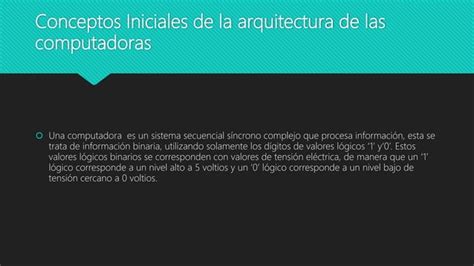 Arquitectura De Las Computadoras Ppt