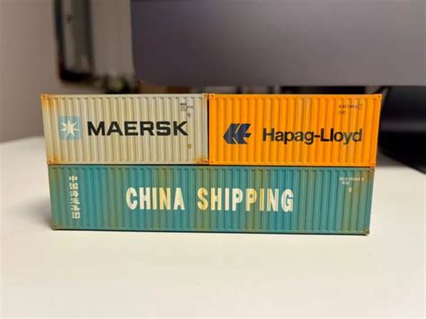 HO MÄRKLIN CONTAINER SET 1x 40 China Shipping 2x 20 MAERSK HAPAG