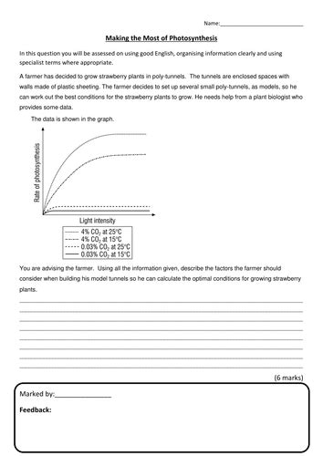 Gcse Biology Photosynthesis Revision Lesson Teaching Resources