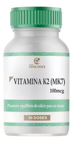 Vitamina K2 Mk7 100 mcg 30 cápsulas MercadoLibre