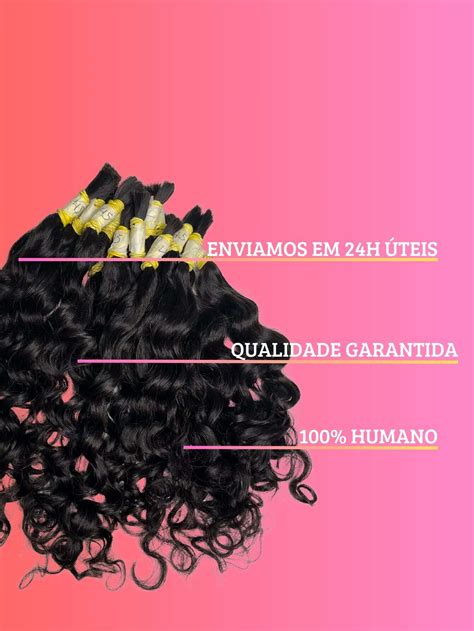 Mega Hair Cabelo Humano Indiano Cacho Natural G Cm Shein