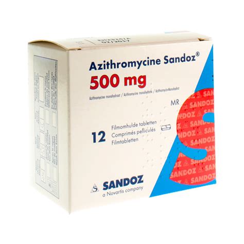 Azithromycine 500 Mg Sandoz Tabl Omhulde 12x500 Mg Apotheek Kestens