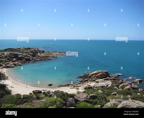 View Of Horseshoe Bay Beach Bowen Queensland Stock Photo Alamy