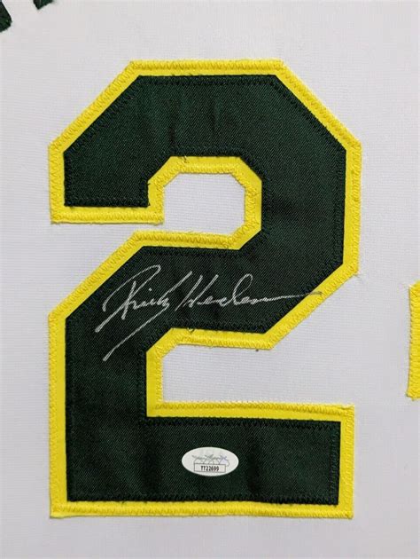 Framed In Suede Oakland A S Rickey Henderson Autographed Signed Jersey