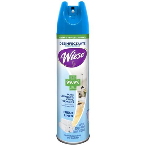 Desinfectante En Aerosol Wiese Fresh Linen 400 Ml Walmart