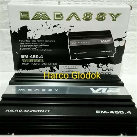 Promo POWER AMPLIFIER 4 EMBASSY EM 450 TENAGA BADAK MOSFET EMBASSY