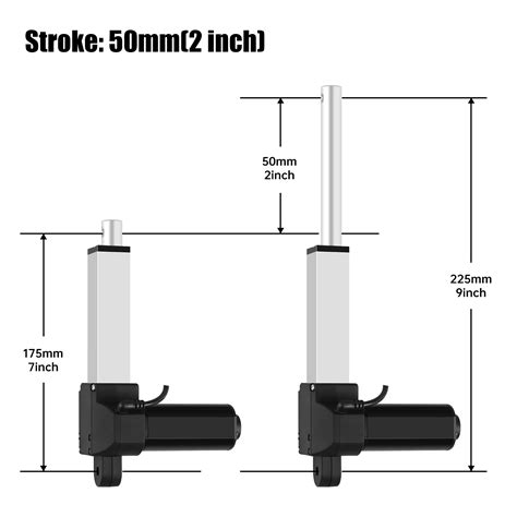 Electric Linear Actuator Motor Dc 12v 5mms 2500n 2 In 40 In Wmounting