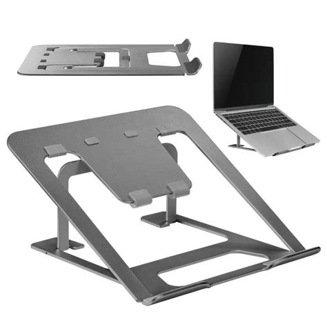 Support Pour Ordinateur Portable Pliable Ultra Fin En Aluminium Ergo