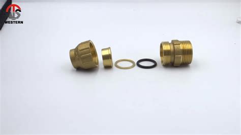 Lead Free Brass Union Coupling 3 8 Comp Brass Tube Fitting Union 3 4