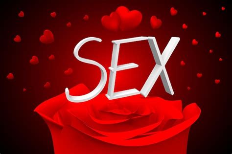 Premium Photo Sex Word Rose And Hearts