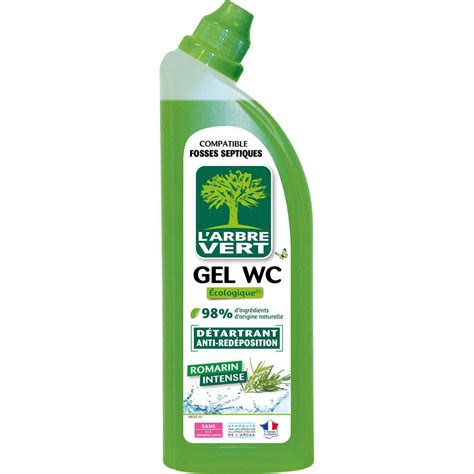 L ARBRE VERT Gel WC détartrant anti redéposition romarin intense 750ml