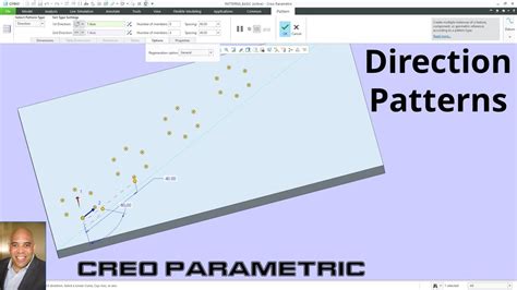 Creo Parametric Direction Patterns Part Modeling Youtube