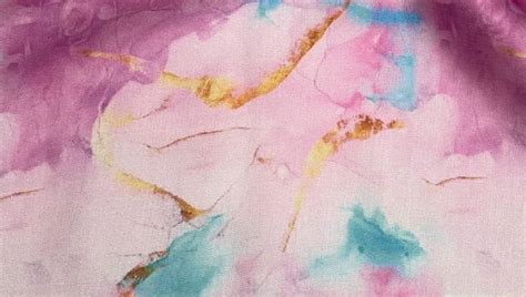 A Pink And Blue Tie Dyed Fabric