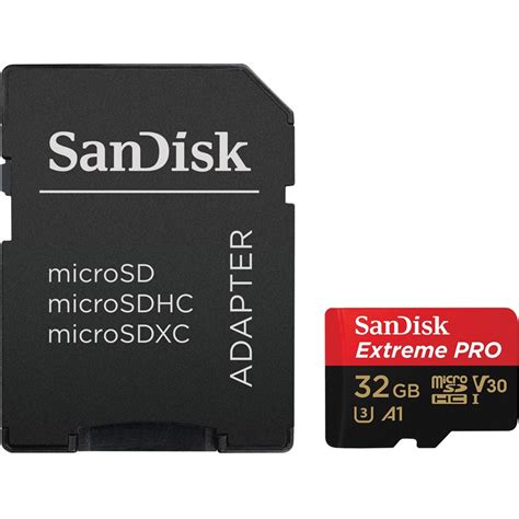 Карта памяти Sandisk Extreme Pro Microsdhc 32gb Uhs I U3 V30 A1 Adp