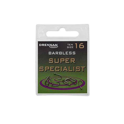 Drennan Barbless Super Specialist Hooks Foxons Fishing Tackle