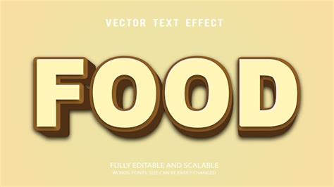 Premium Vector Food Editable Text Effect D Style