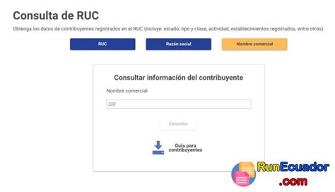 Consulta De Ruc En L Nea Runecuador