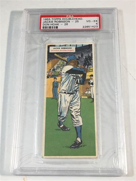 Sold Price 1955 Topps Double Headers Jackie Robinson PSA 4 March 4