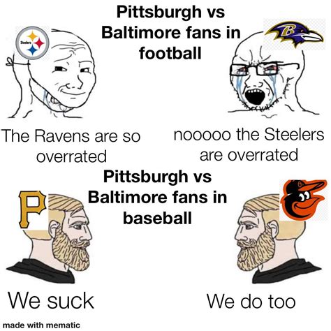 Pittsburgh vs Baltimore in a nutshell : r/buccos