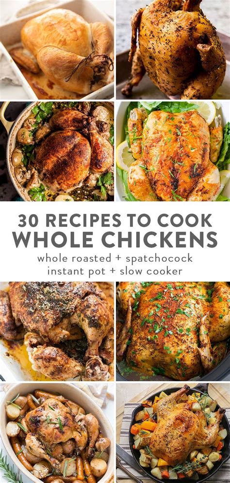 30 Whole Chicken Recipes | Whole chicken recipes oven, Whole chicken ...