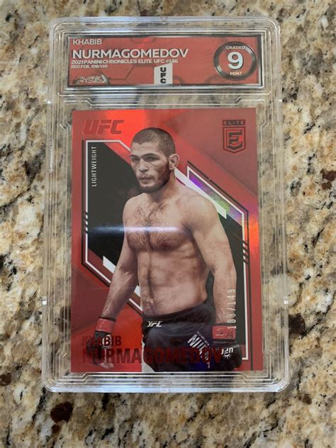 Khabib Nurmagomedov Red Elite Panini Chronicles Pgx Pgx Mint Sp