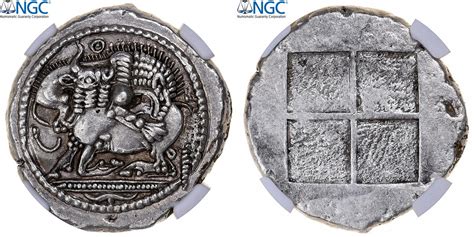 Macedonia Tetradrachm Ca 525 470 BC Akanthos Silver NGC