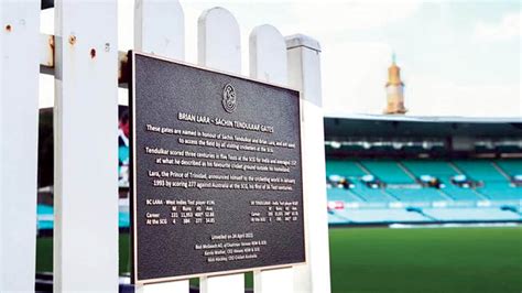 Tendulkar Lara Honoured With Gates At Sydney Cricket Ground Star Of