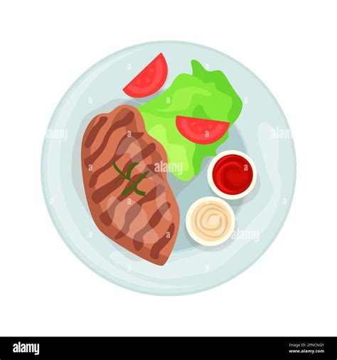 Ilustraci N De Carne De Res En Estilo De Dibujos Animados De Color