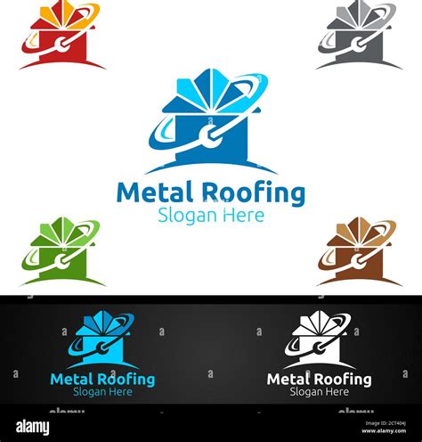 Metal Roofing Logo For Shingles Roof Real Estate Or Handyman