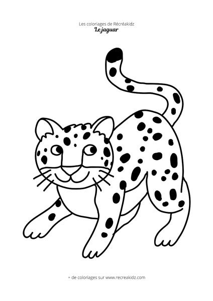 Coloriage Jaguar Maternelle Dessin Colorier Imprimer En Pdf