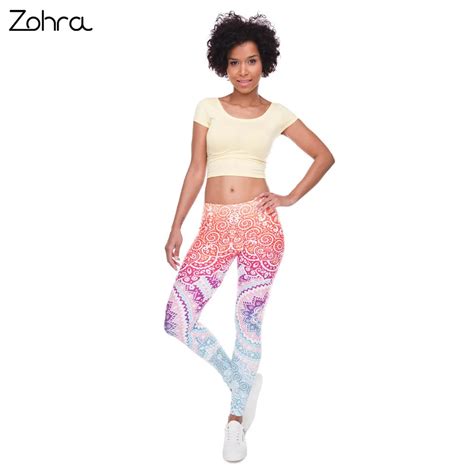 On Sale Zohra Brands Women Fashion Legging Aztec Round Ombre Printing