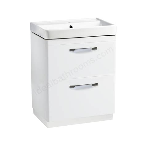 Tavistock Compass 600mm Vanity Unit 2 Drawers White Ideal Bathrooms