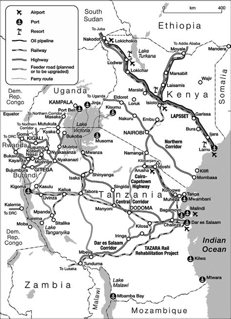 Detailed Map Of East Africa