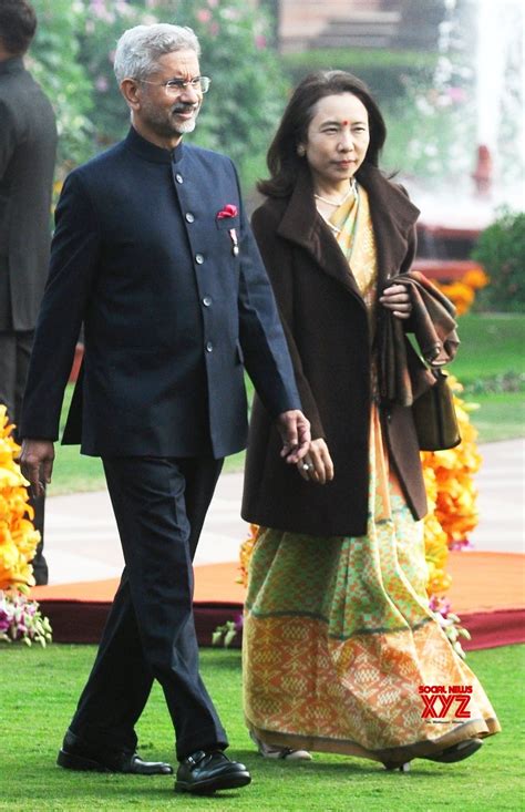 New Delhi External Affairs Minister S Jaishankar Along With Wife Kyoko Jaishankar During At