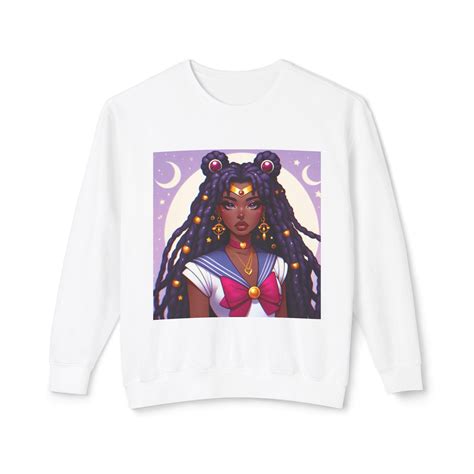 Black Sailor Moon Unisex Lightweight Crewneck Sweatshirt T For Men