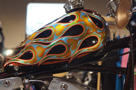 Metalflake Flames Harley Davidson 80flt “flames Of Nara Japan