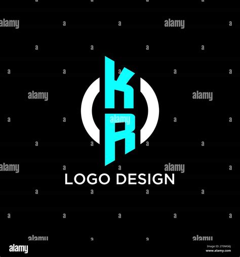 KR Circle Monogram Logo Design Ideas Stock Vector Image Art Alamy