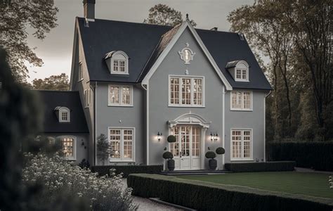 11 Gray House with White Trim Design Ideas