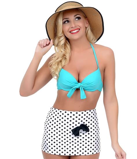 Bikini Traje De Baño Dama Mujer Retro Falda Talla Chica 32 S 500 00