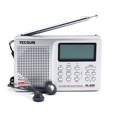 Tecsun PL 606 LED Portable Radio Digitale Pll Fm Stereo Lw Sw Mw Dsp