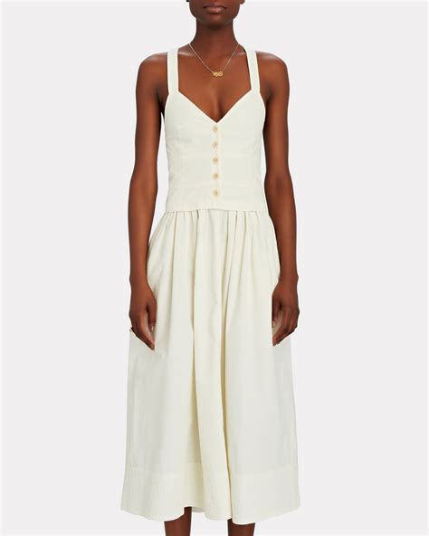 Proenza Schouler White Label Sleeveless Cotton Midi Dress Intermix