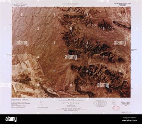 Color image map - (ports of entry, United States-Mexican border Stock Photo - Alamy