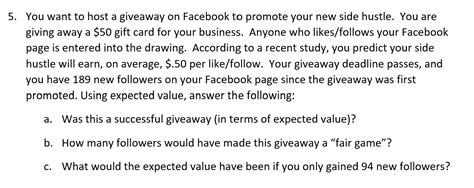 Solved You Want To Host A Giveaway On Facebook To Promote