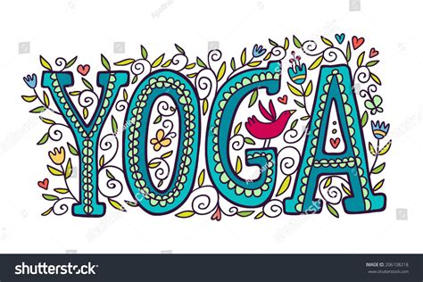 Word Yoga Stock Vector 206108218 Shutterstock