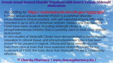 Ppt Female Sexual Arousal Disorder Treatment With Generic Female