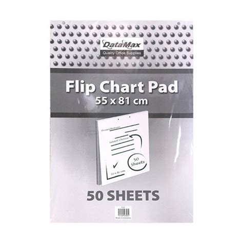 Datamax Flip Chart Paper 50 Sheets Per Pad 550x810mm Theodist