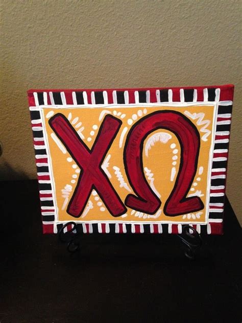 Greel Letter Chi Omega Canvas By Trendydesignsbymag On Etsy